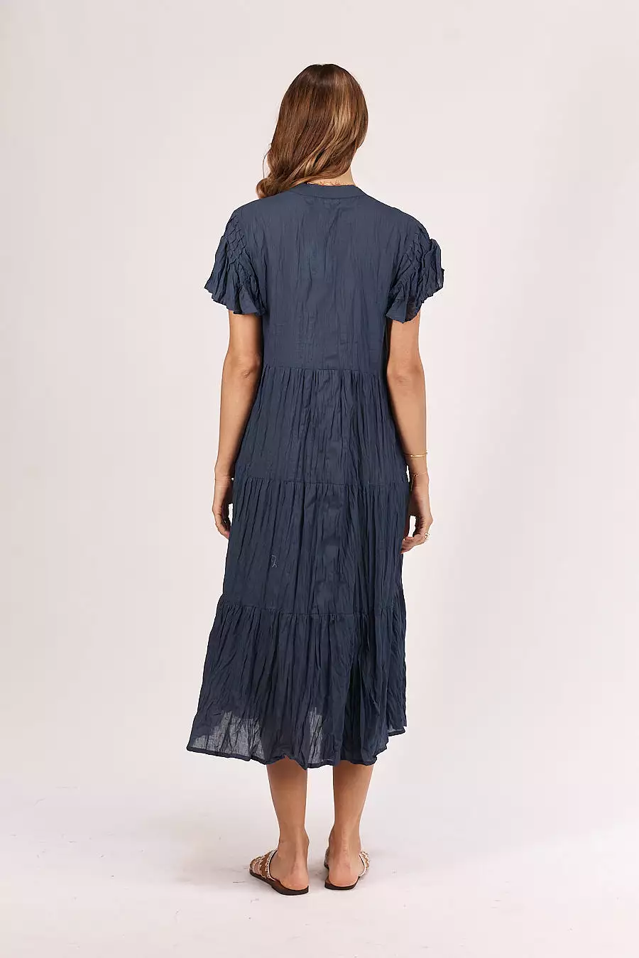 Abigail Midi Dress - Navy