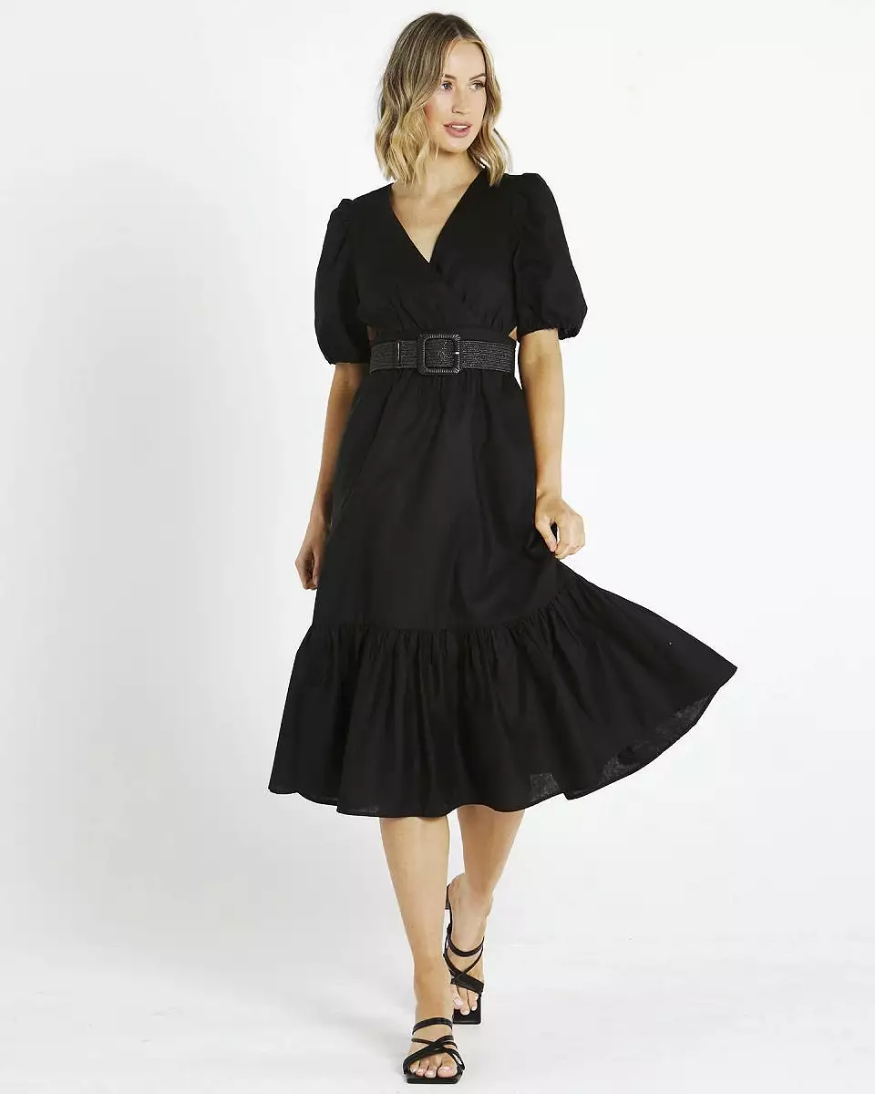 Adele Midi Dress Black