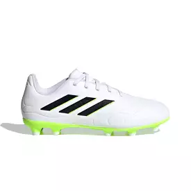 Adidas Copa Pure II.3 FG Jnr Football Boots (White/Black/Lucid Lemon)