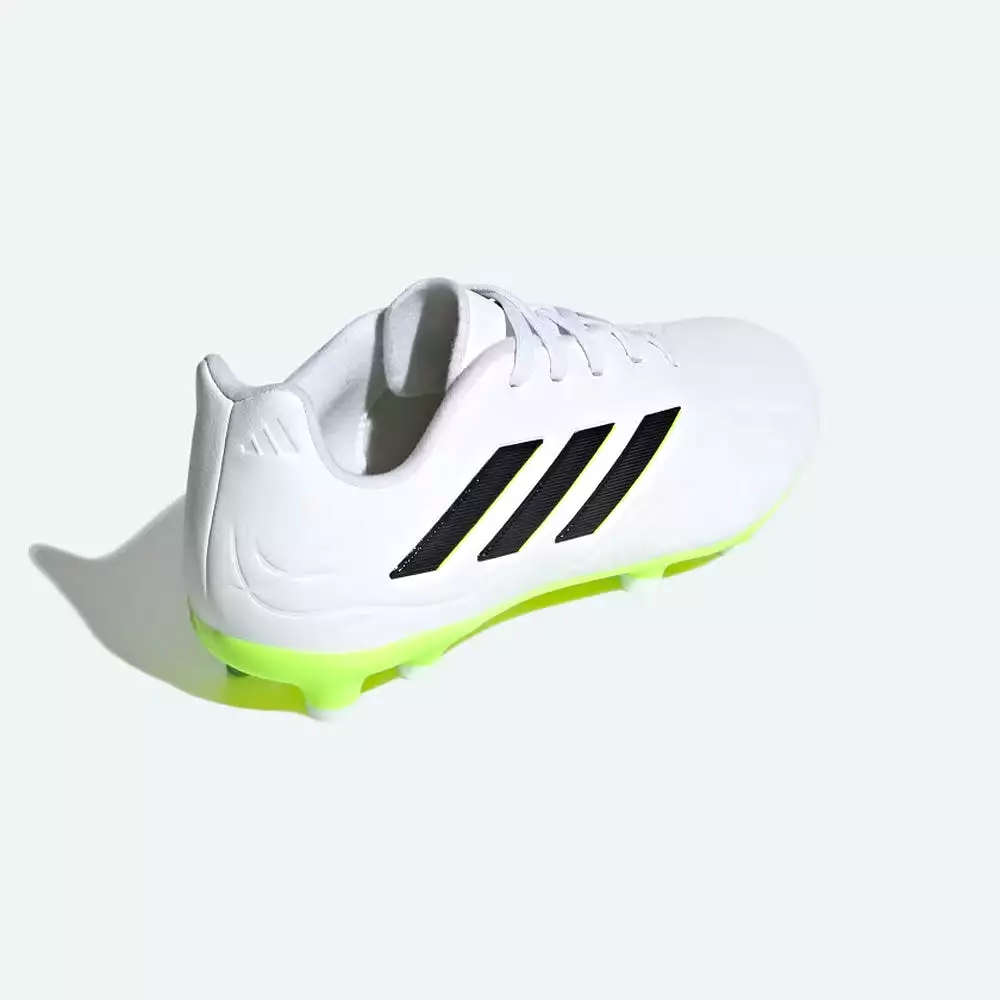 Adidas Copa Pure II.3 FG Jnr Football Boots (White/Black/Lucid Lemon)