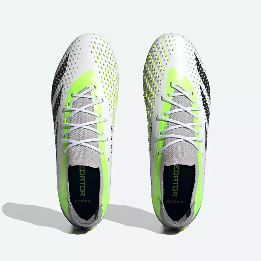 Adidas Predator Accuracy.1 Low SG Football Boots (White/Black/Lucid Lemon)