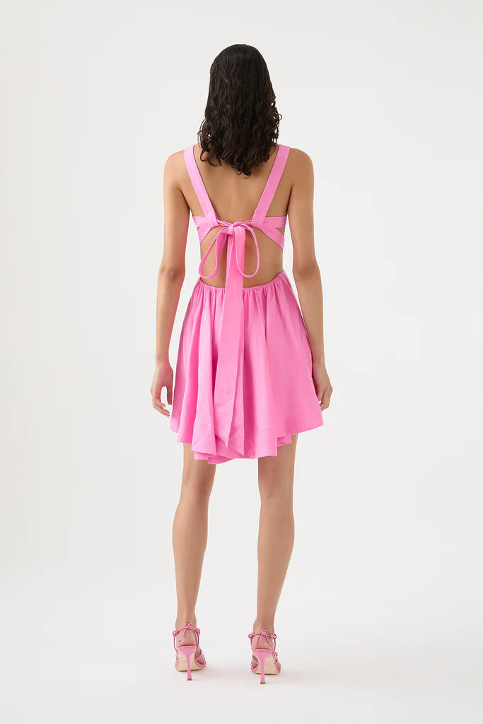 AJE Clara Tie Back Mini Dress