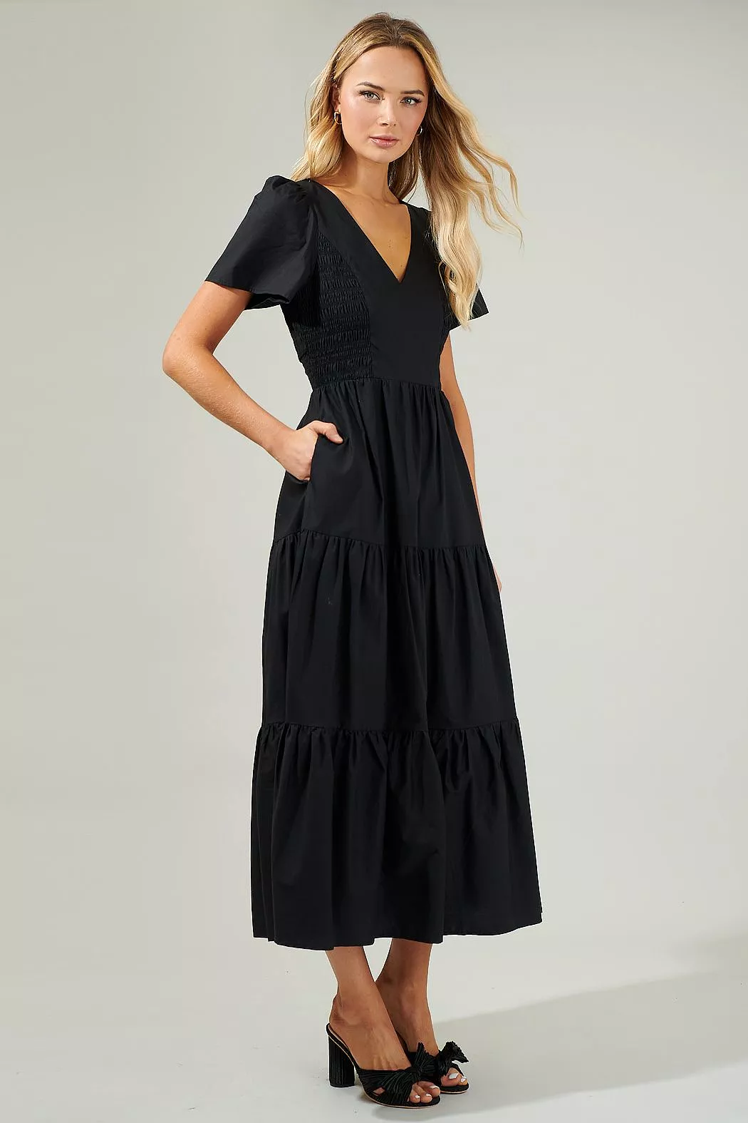 Alexis Midi Dress Black