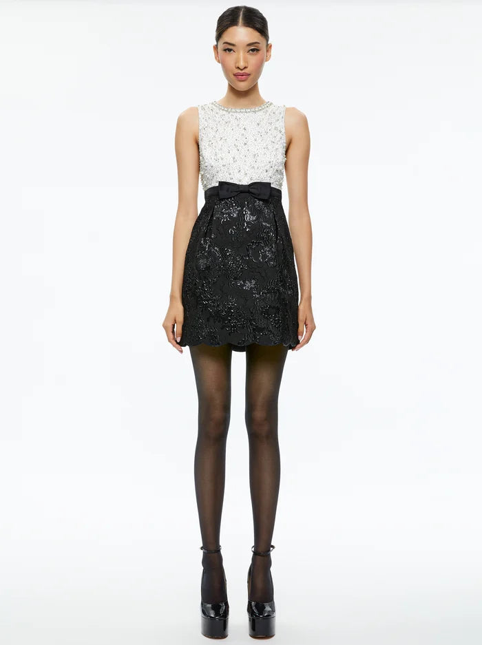 ALICE + OLIVIA True Embellished Bodie Mini Dress