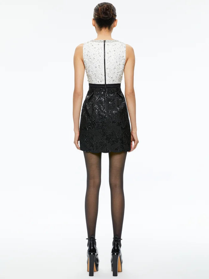 ALICE + OLIVIA True Embellished Bodie Mini Dress