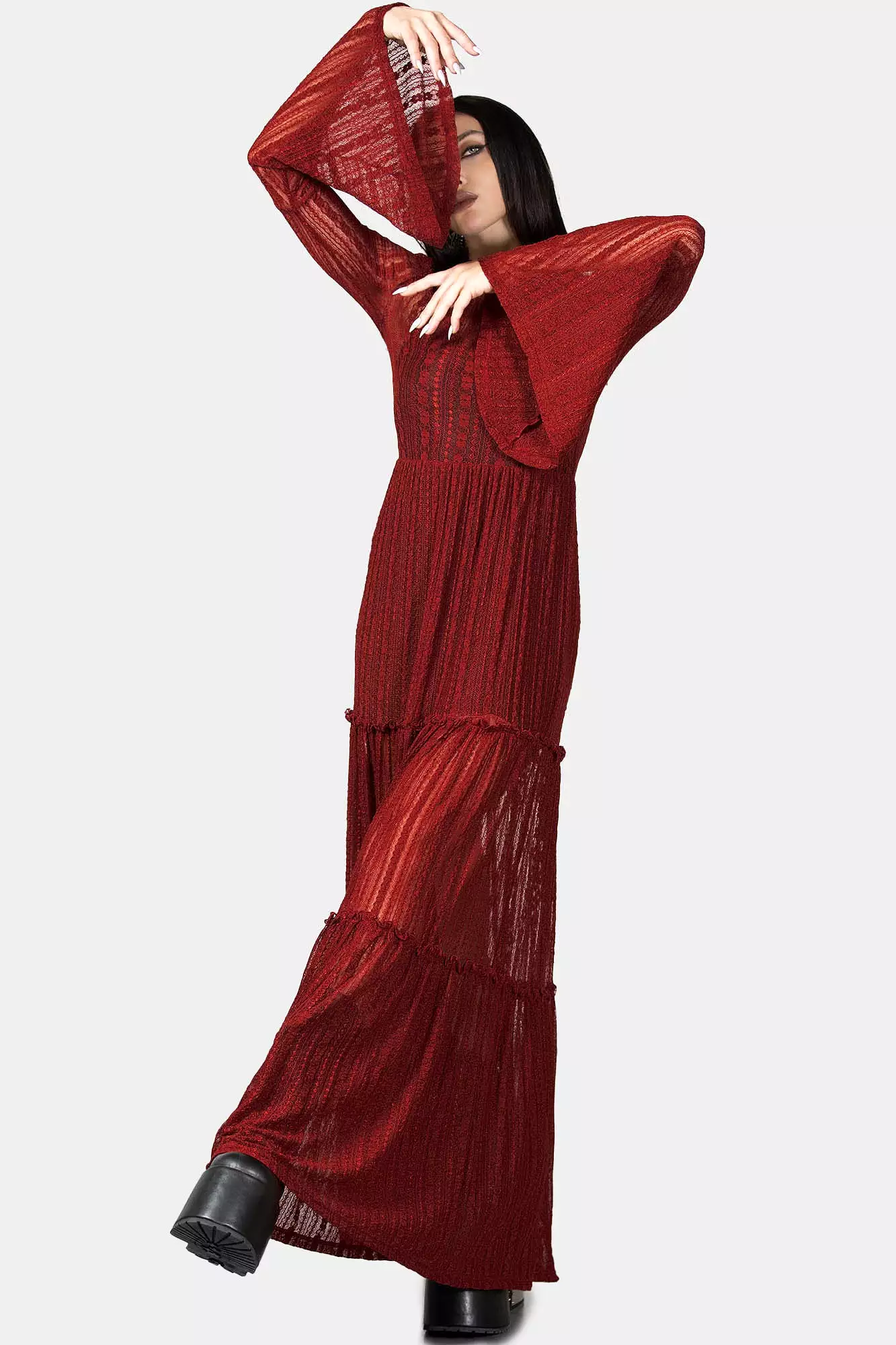 Amanita's Sorrow Maxi Dress [RED]