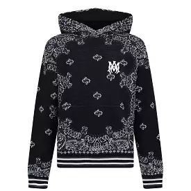 AMIRI B BALL BANDANA HOODIE BLACK