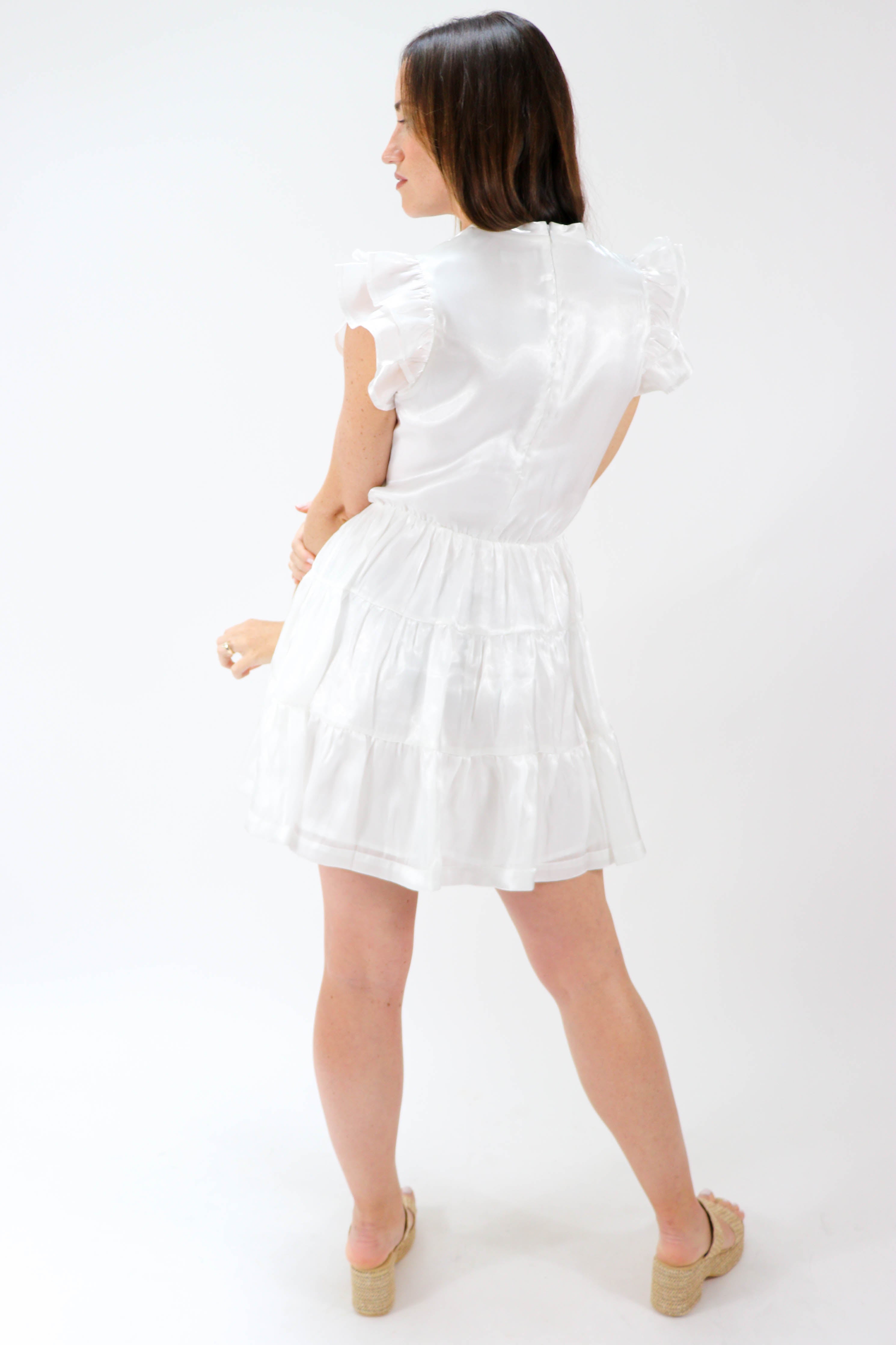 Angelic Tiered Mini Dress