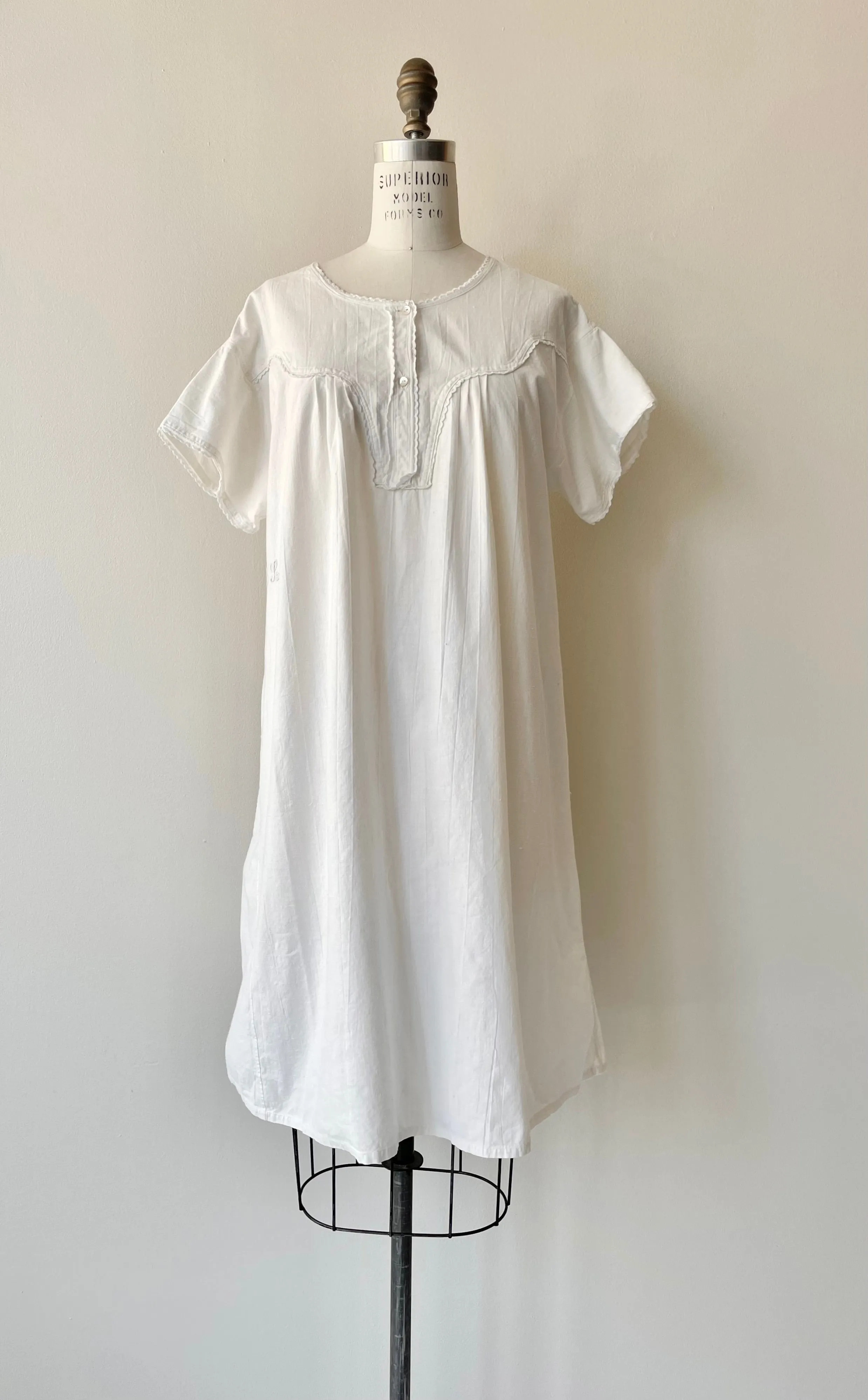 Antique Initialed Nightgown