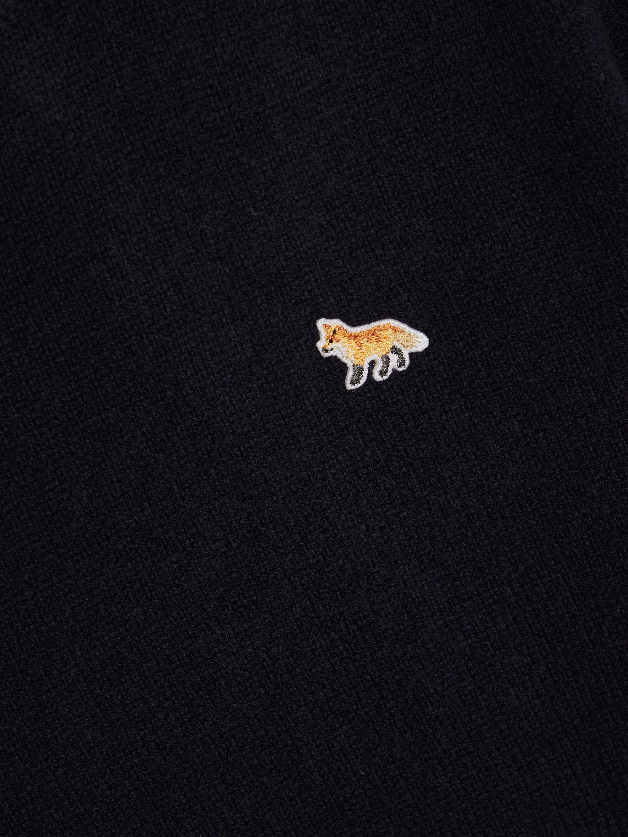 Baby Fox Patch Cosy R-Neck Pullover, Navy