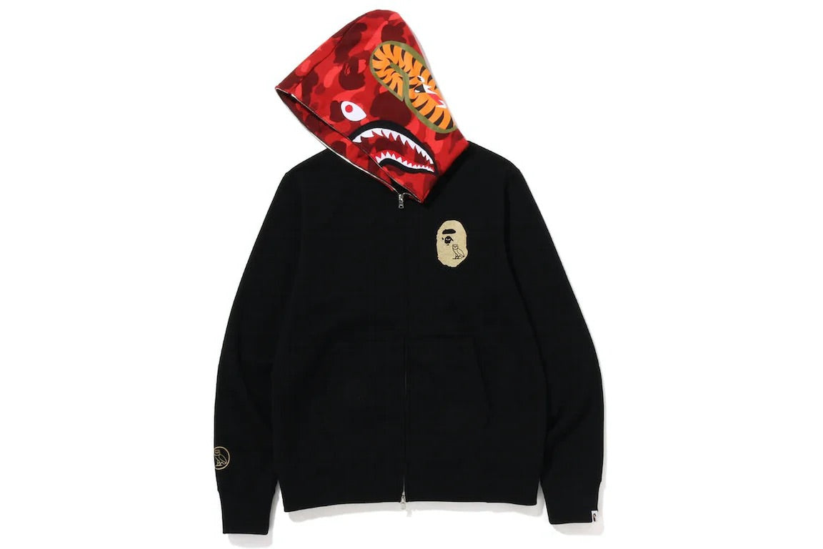 BAPE X OVO SHARK HOODIE BLACK