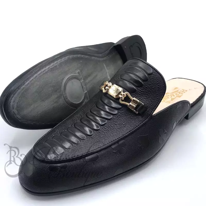 BIG- SF skin mules for Men | Black