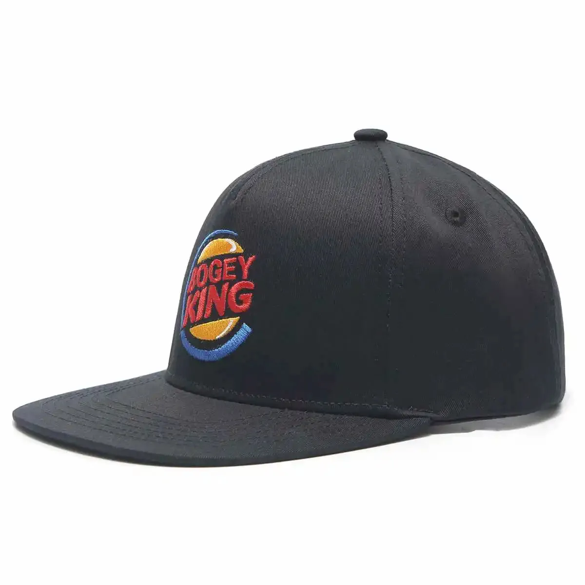 Bogey King Black SnapBack Golf Hat - Flat Brim