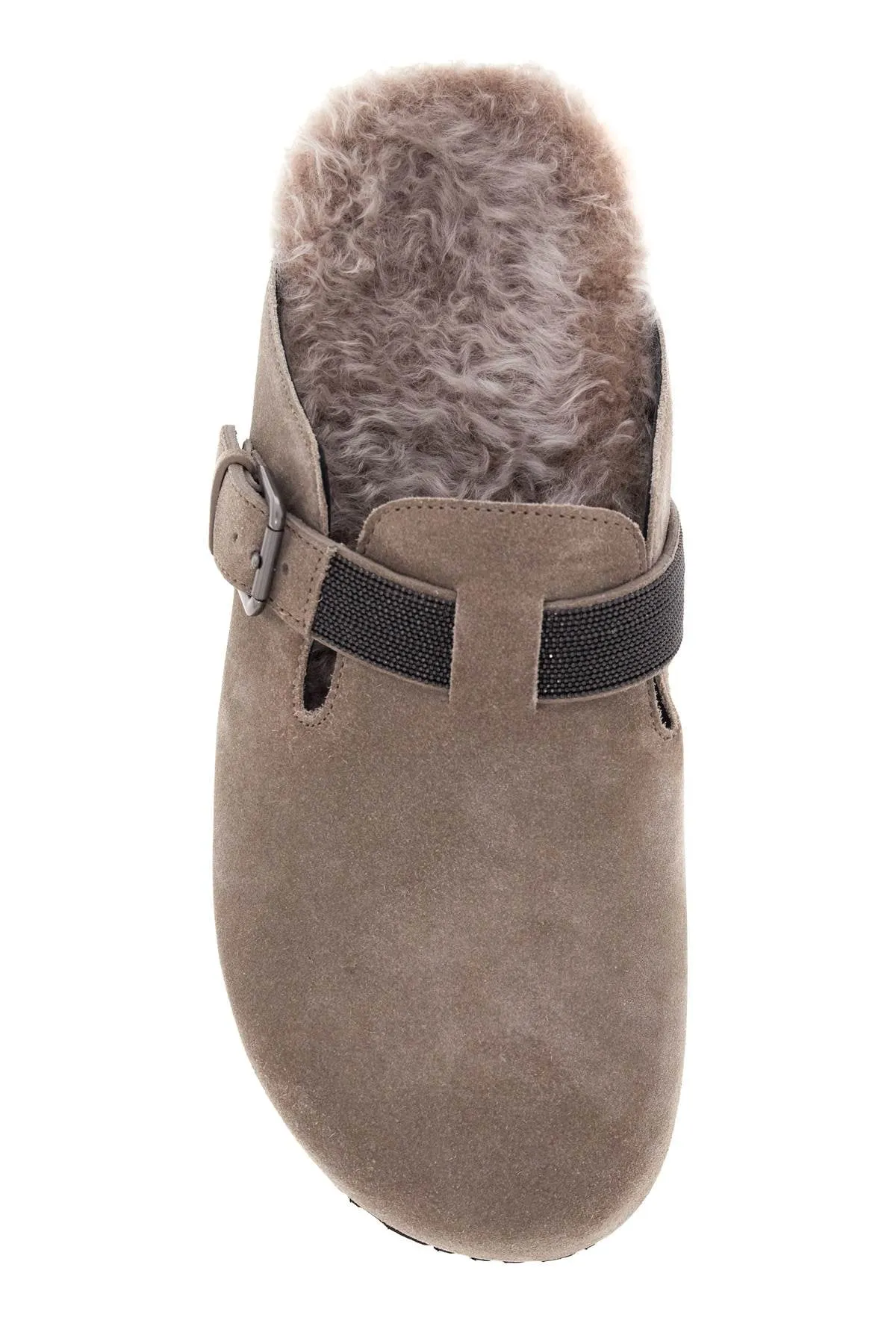 Brunello Cucinelli Suede Leather Mules For   Neutral