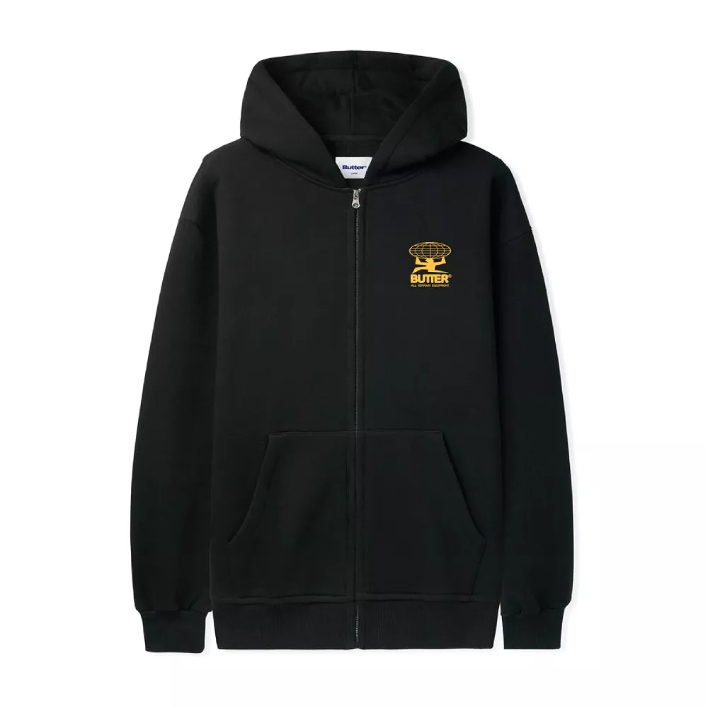 Butter Goods Terrain Zip-Thru Hoodie Black