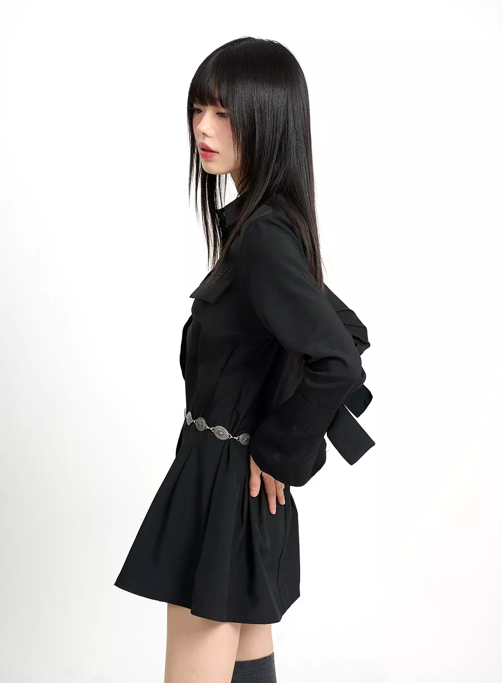 Button Up Mini Dress CM415