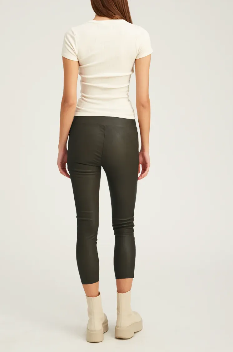 Cactus cropped leather legging