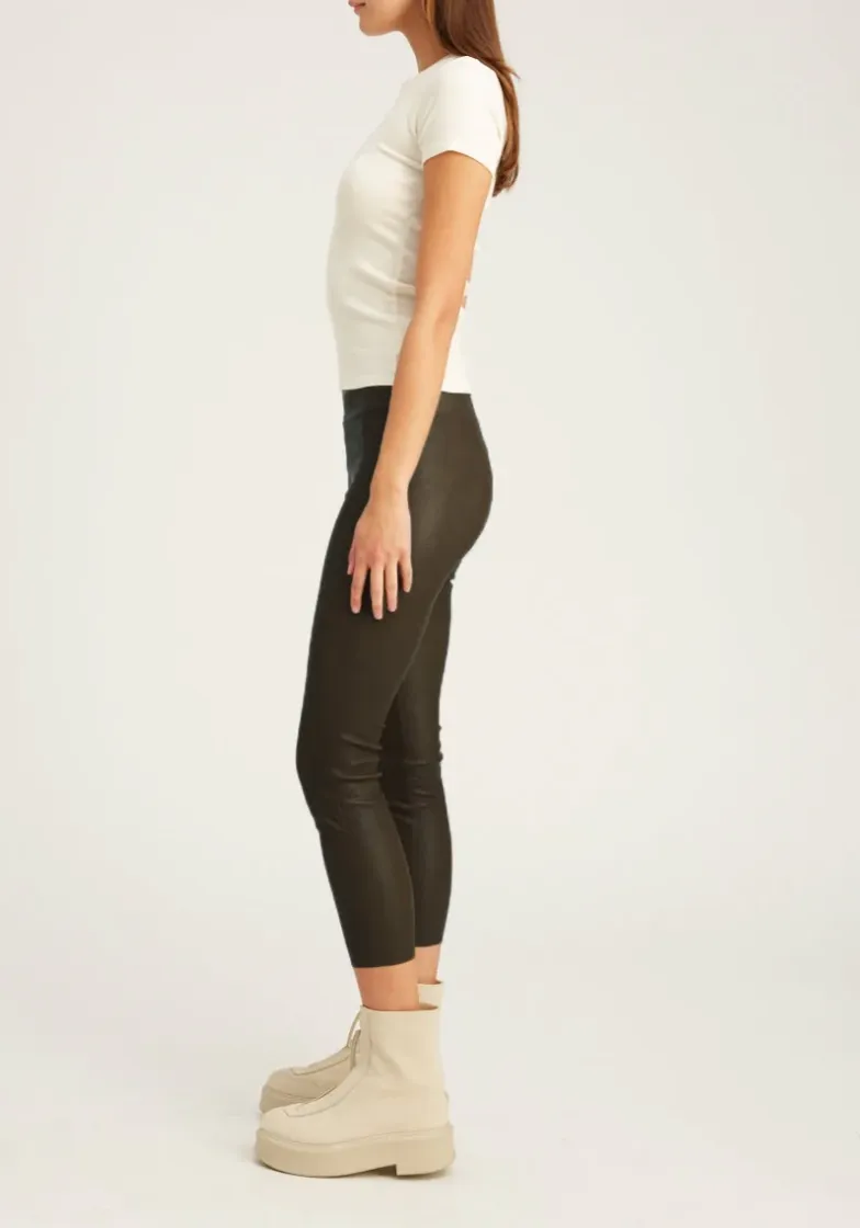 Cactus cropped leather legging