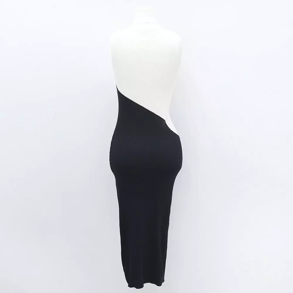 Cut Out Color Block Sleeveless Dress IM5