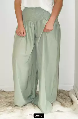 Dani Lush Sage Palazzo Pants