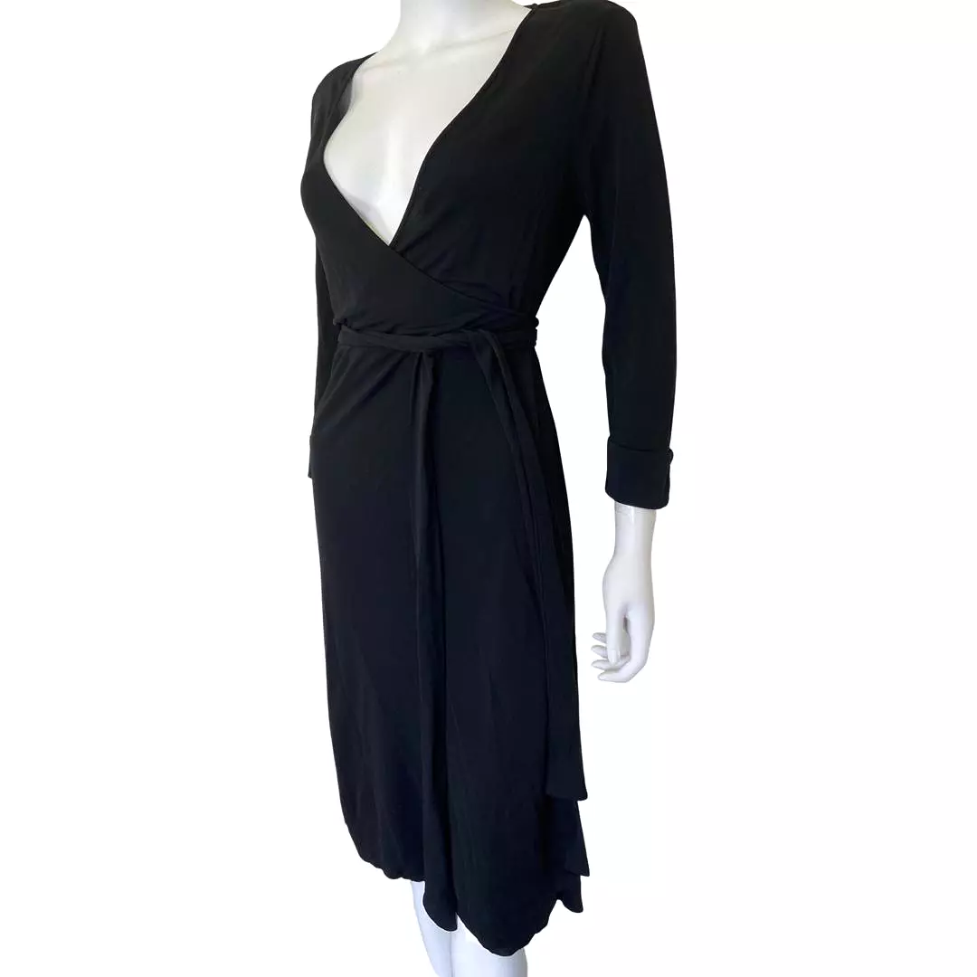 Diane Von Furstenberg Wrap around dress Black UK 10 | US 6