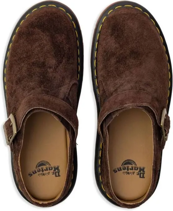 Dr. Martens Isham Desert Oasis suede mules Brown