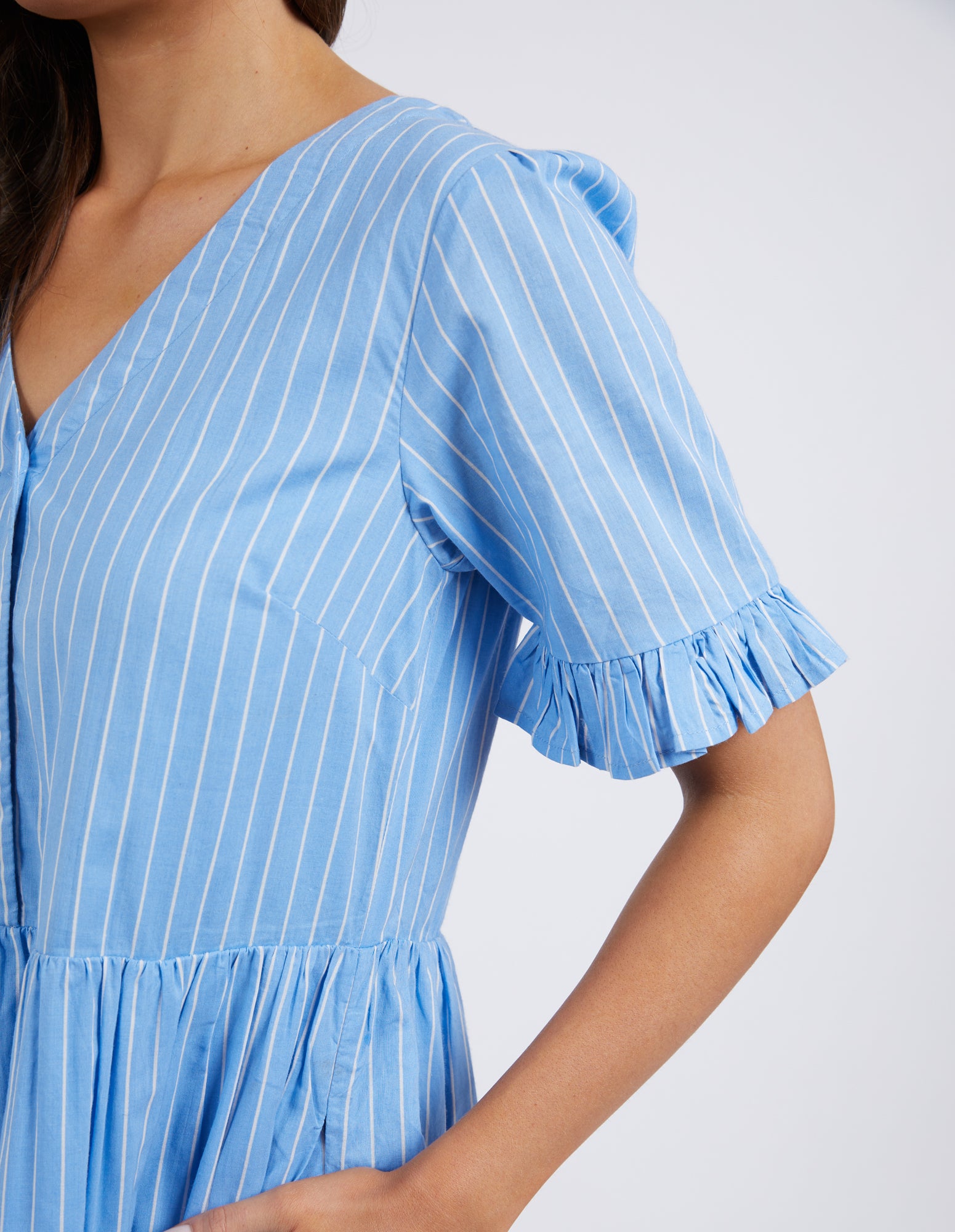 Elm Hailey Stripe Dress - Azure Blue