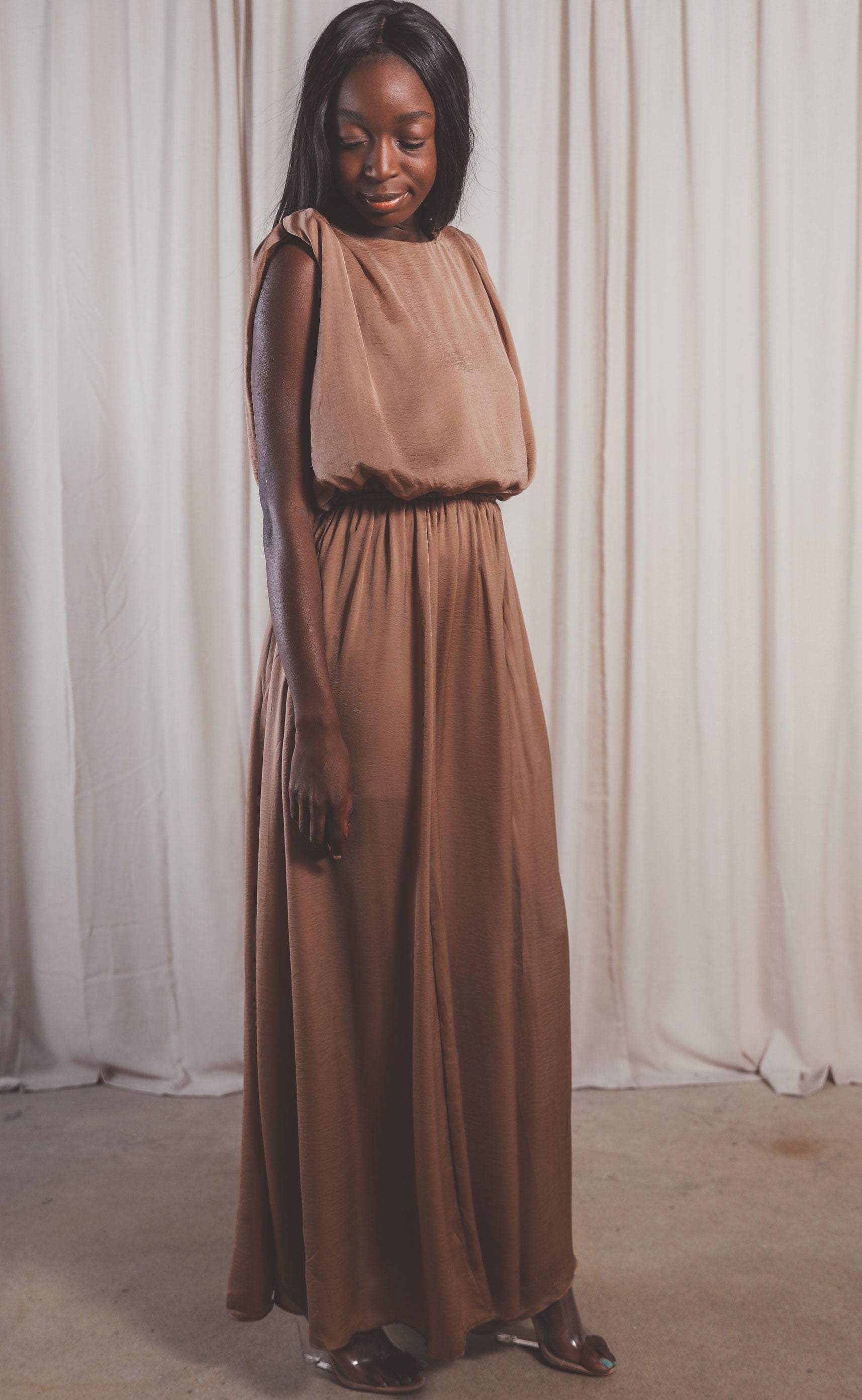 fame and fortune dress - brown