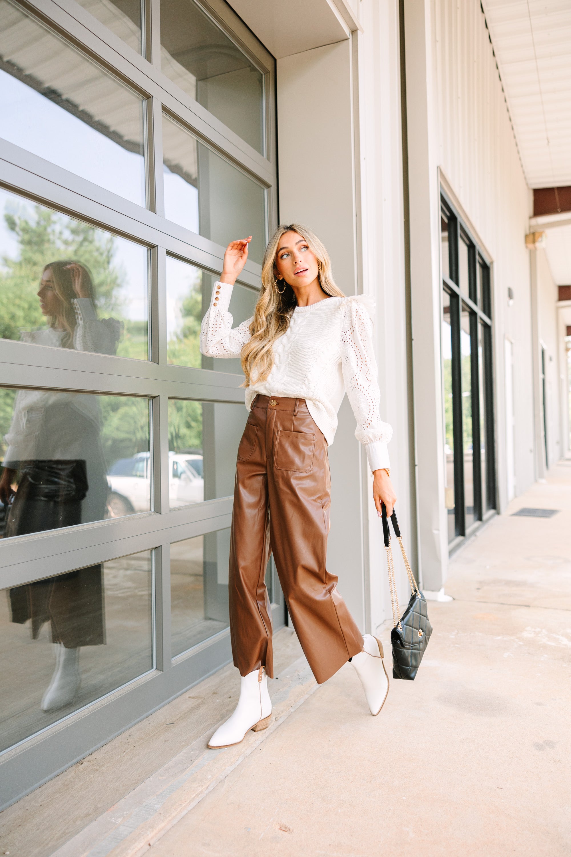 Fate: Can't Lose Brown Faux Leather Pants