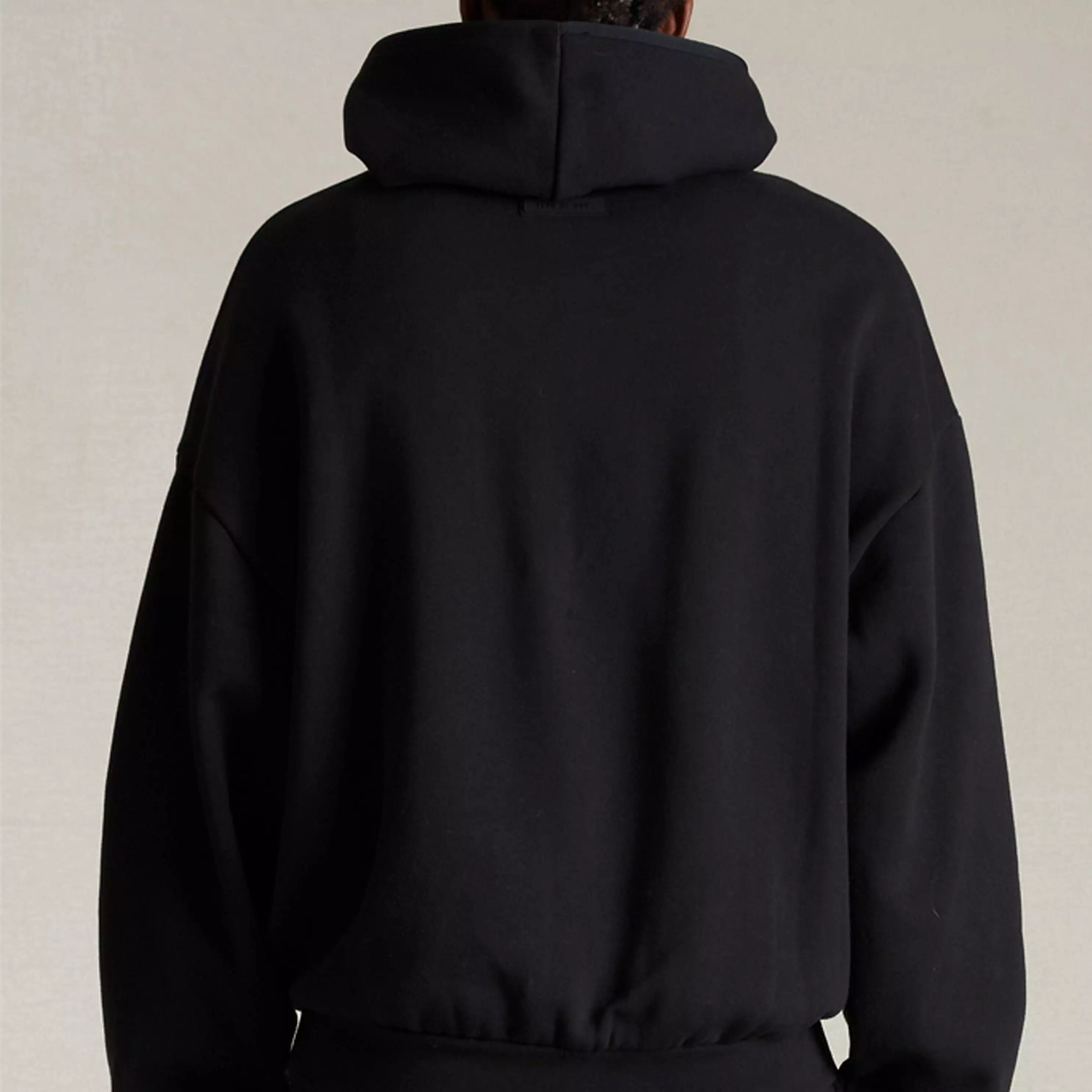 Fear of God Essentials Applique Box Logo Hoodie Black