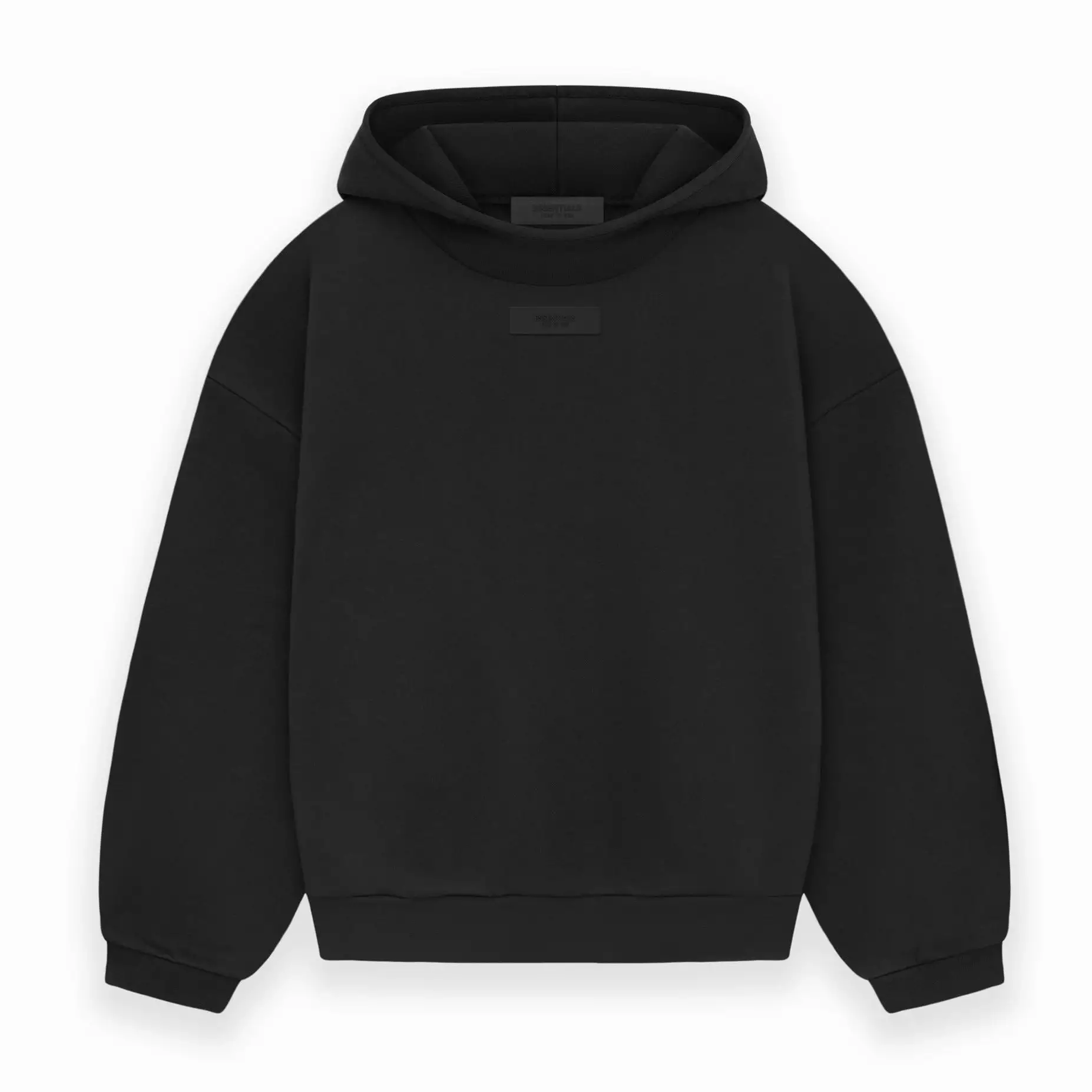 Fear of God Essentials Applique Box Logo Hoodie Black