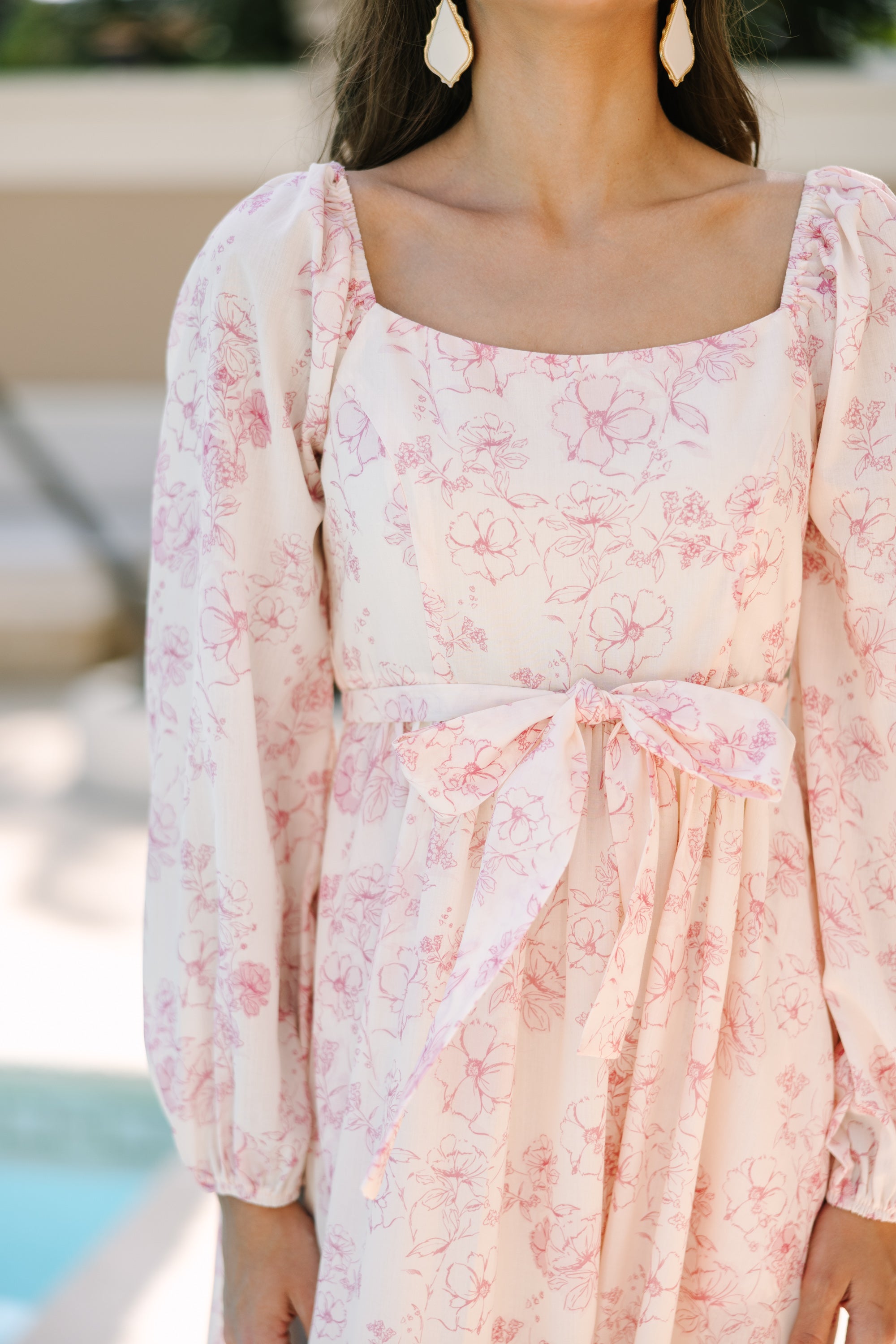 Feeling Oh So Sweet Pink Floral Midi Dress