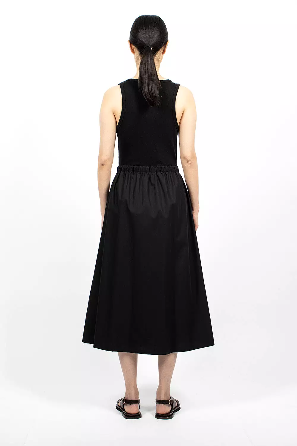 Flare Midi Dress Black