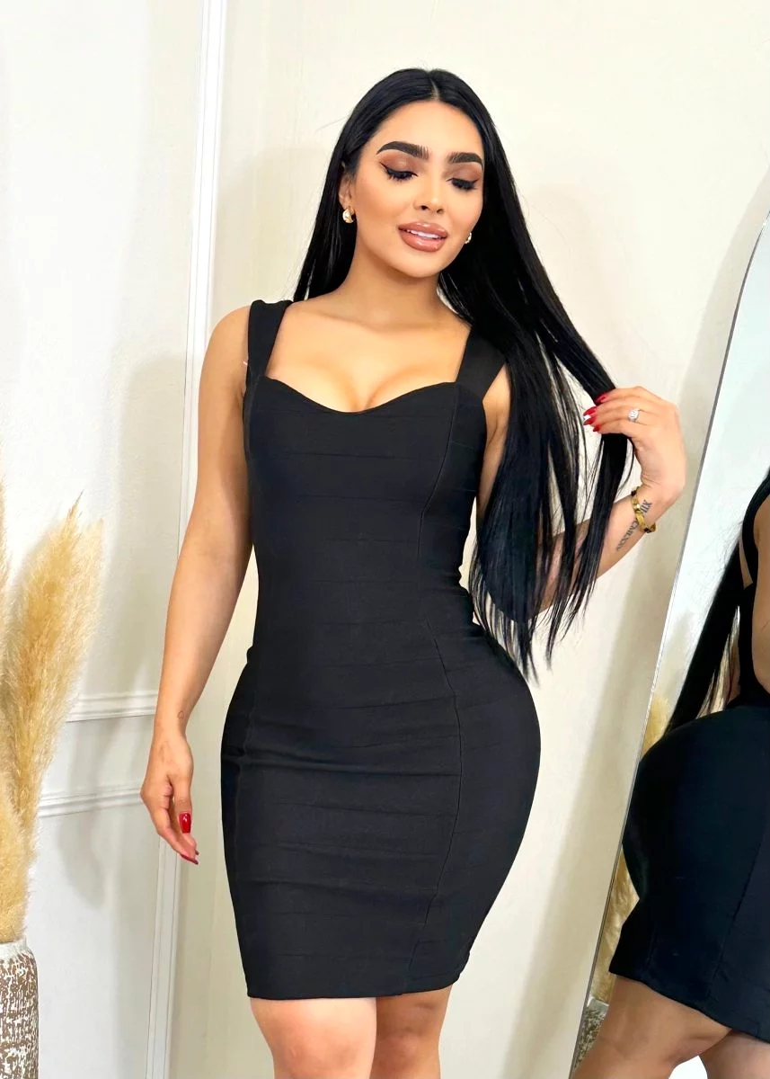 Giane Bandage Dress Black