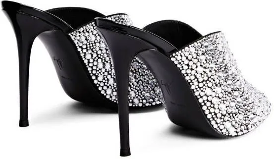 Giuseppe Zanotti Intriigo Crystal heeled mules Black