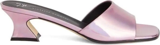 Giuseppe Zanotti Solhene 45mm iridescent mules Pink