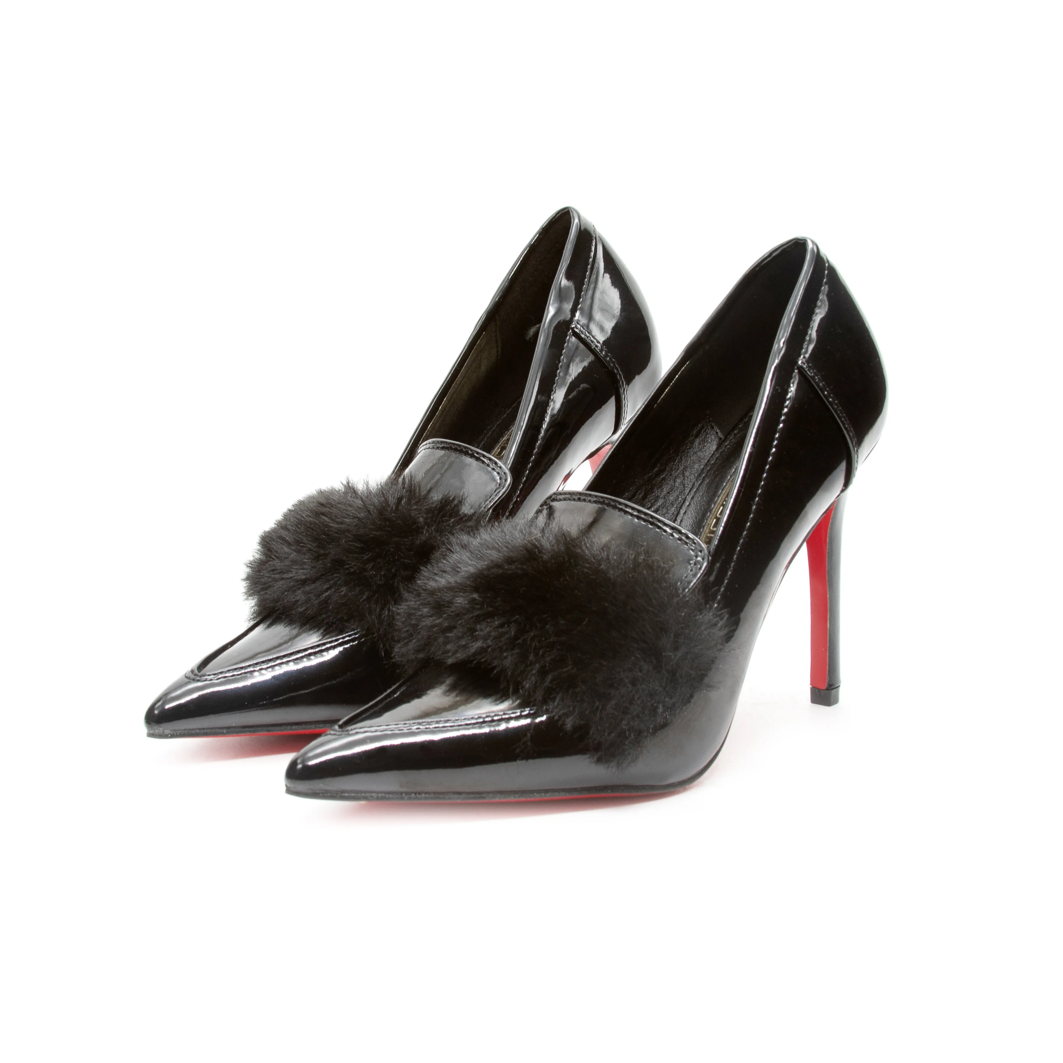 Glossy Fur High Heel