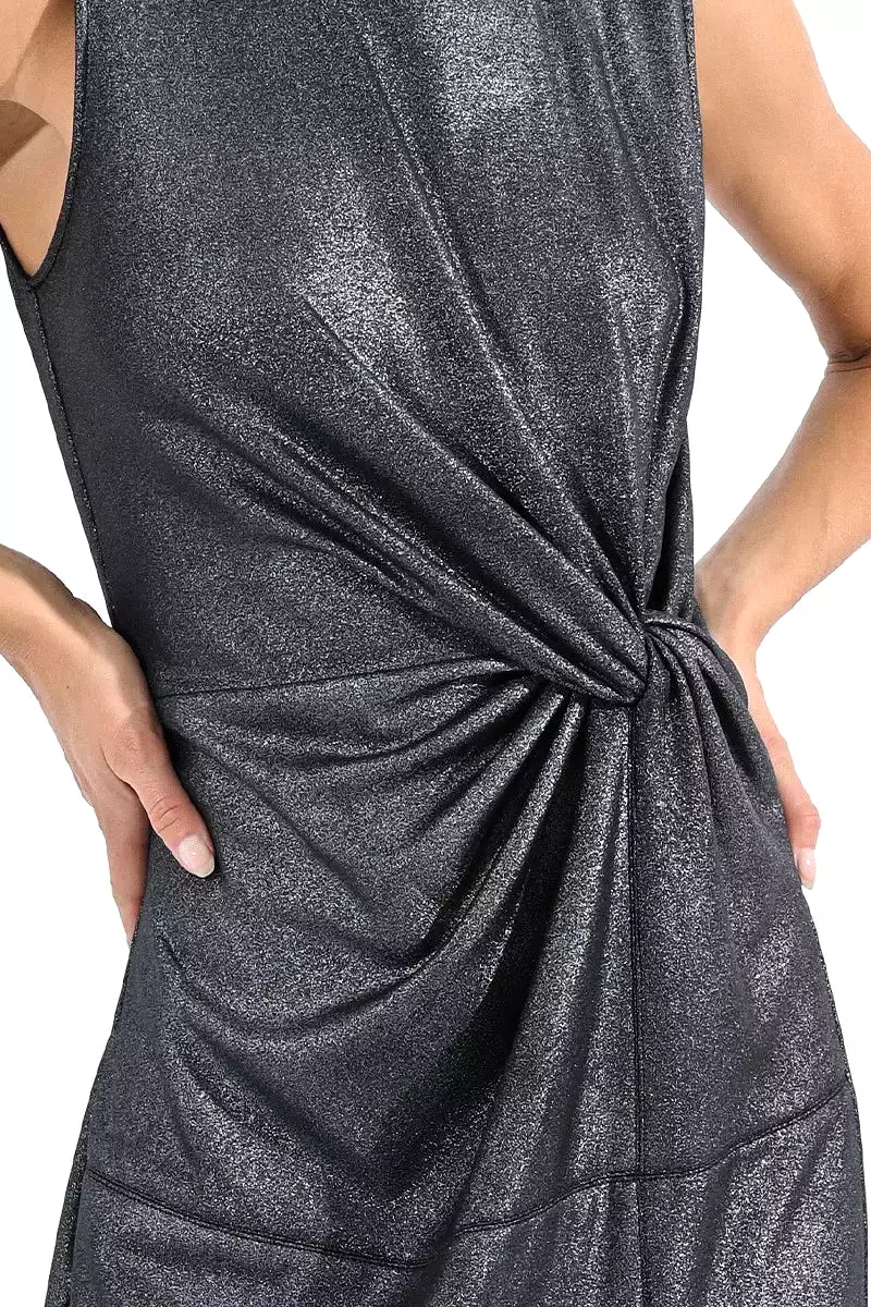 Grey Shimmery Mini Dress