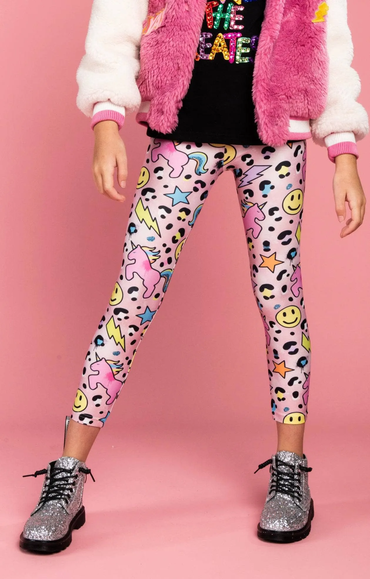 Happy Emoji Unicorn Leggings