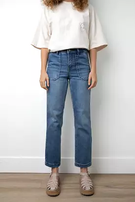 Heather Relaxed Straight Utility Jeans-FINAL SALE