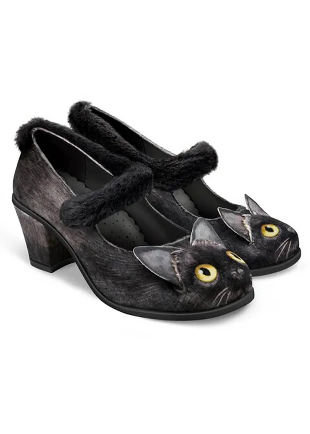 Hot Chocolate Design Chat Noir Cat Pumps Black