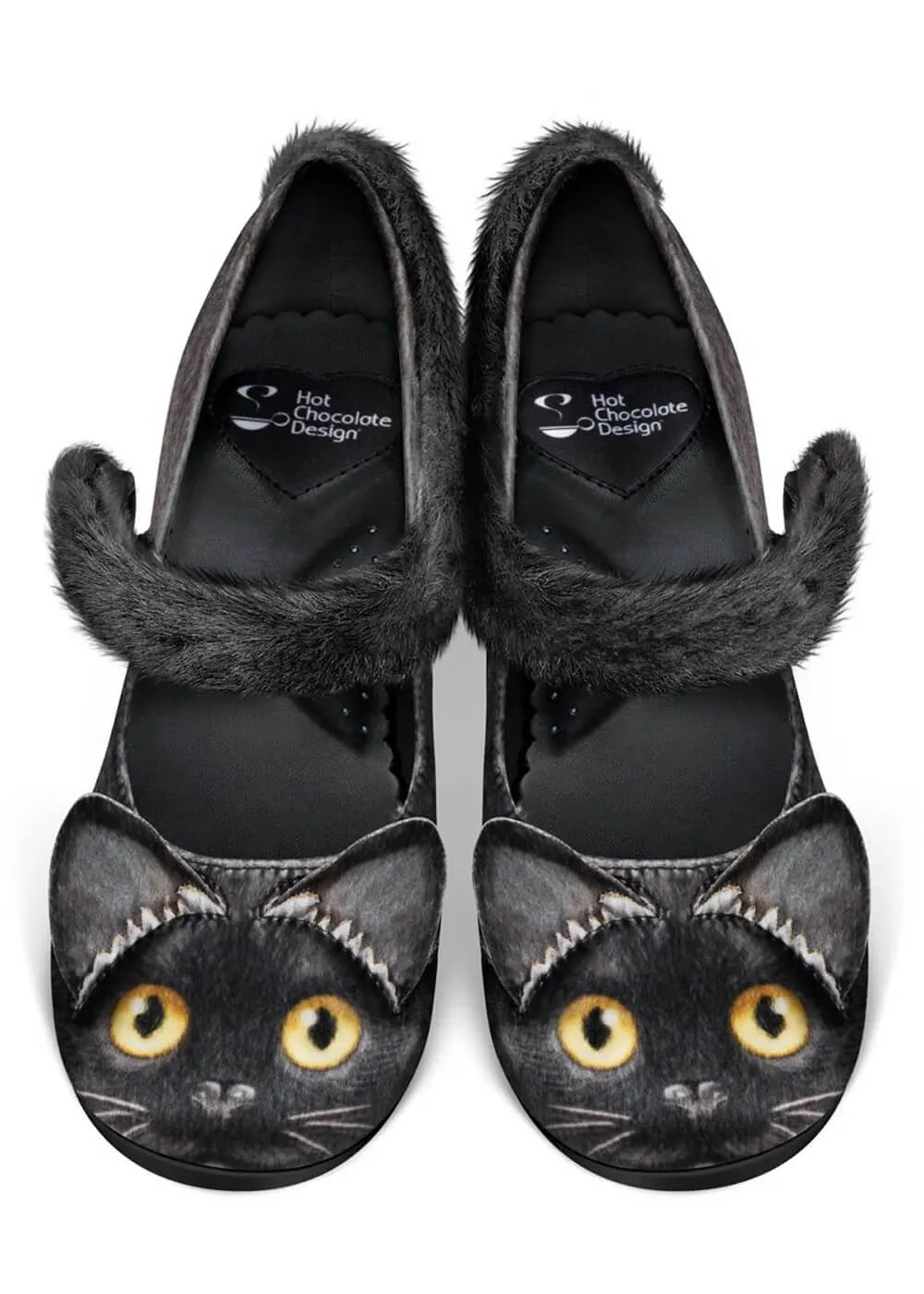 Hot Chocolate Design Chat Noir Cat Pumps Black