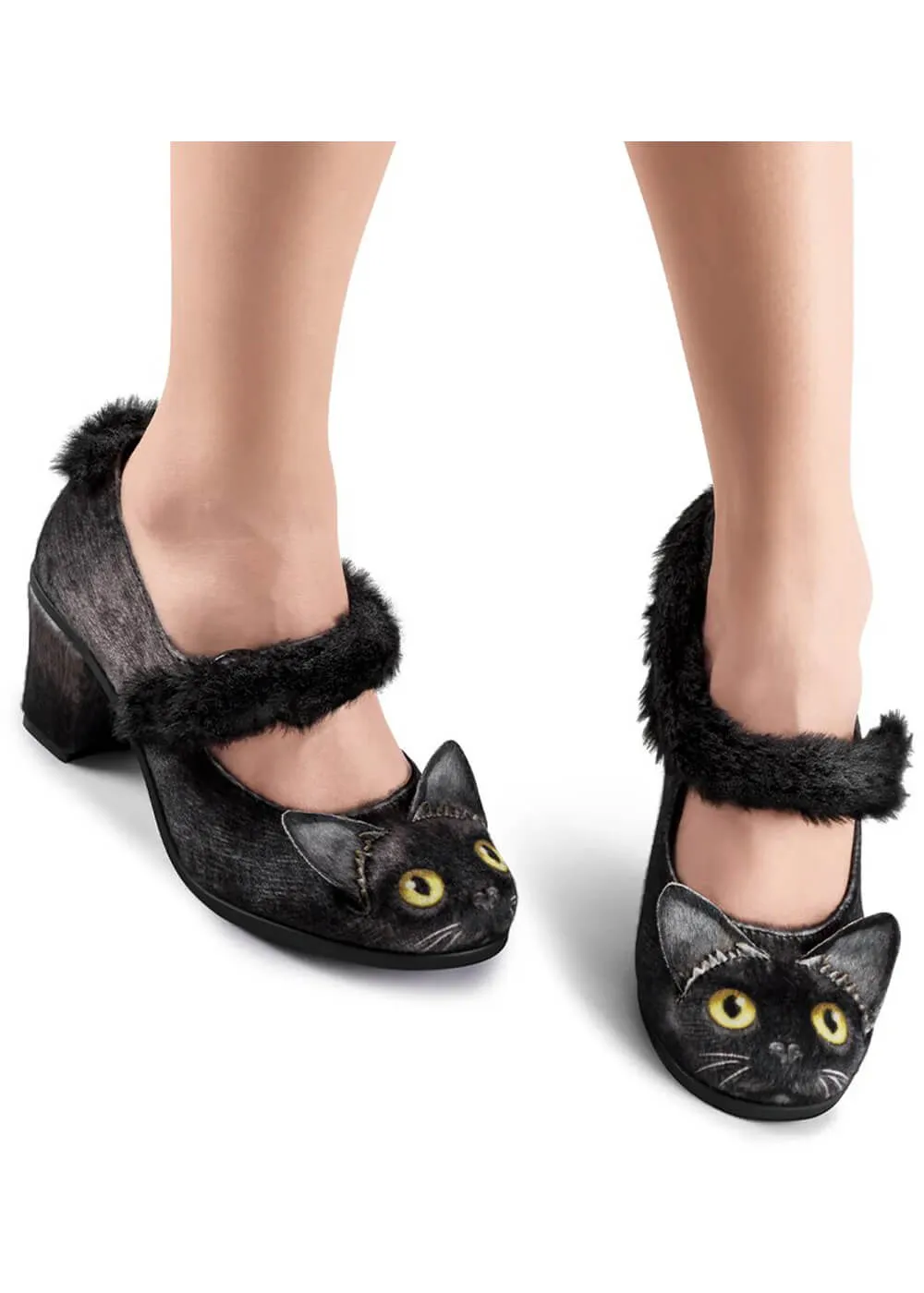 Hot Chocolate Design Chat Noir Cat Pumps Black