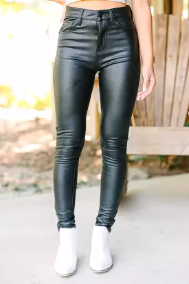 KanCan: Give Your All Black Faux Leather Pants