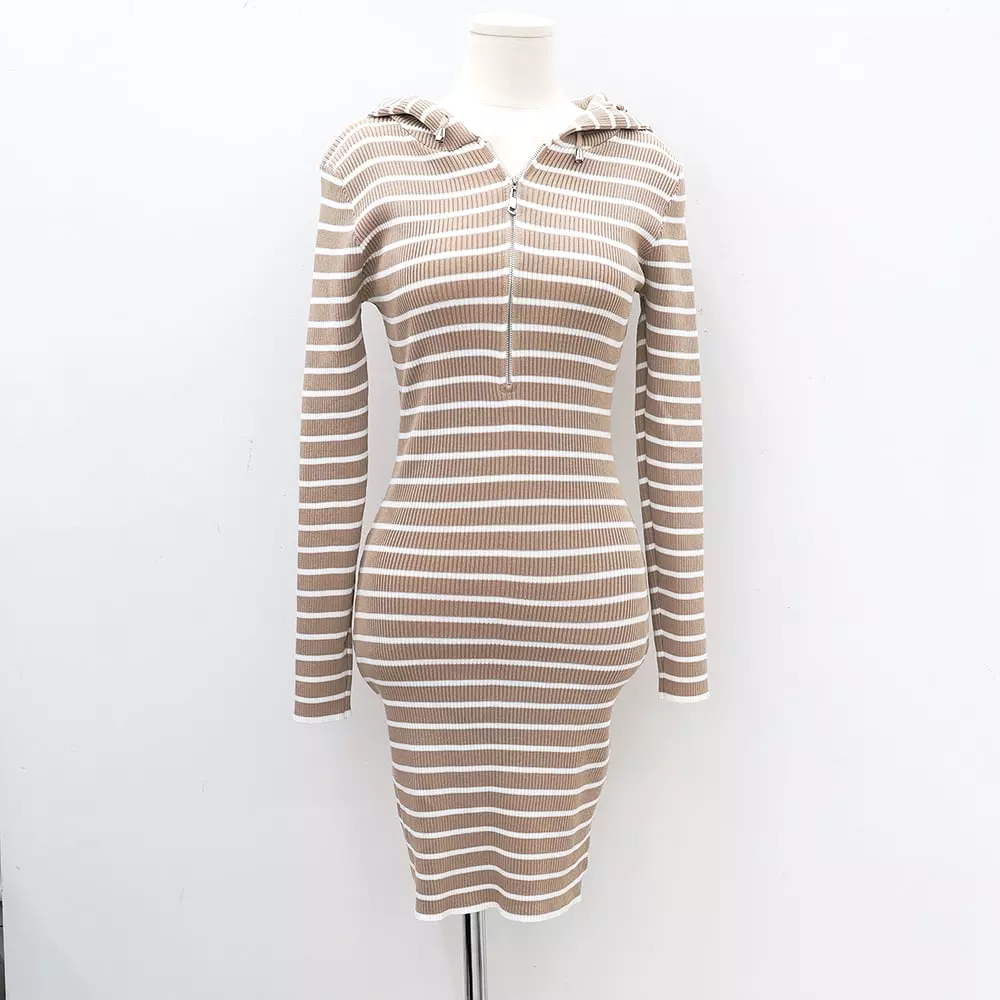 Knitted Hoodie Dress IM10