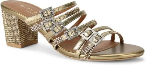 Kurt Geiger London Pierra crystal-embellished mules Neutrals