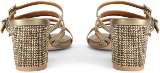 Kurt Geiger London Pierra crystal-embellished mules Neutrals