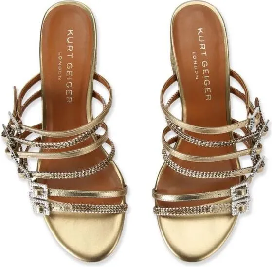 Kurt Geiger London Pierra crystal-embellished mules Neutrals