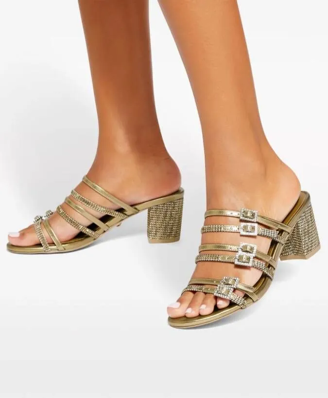 Kurt Geiger London Pierra crystal-embellished mules Neutrals