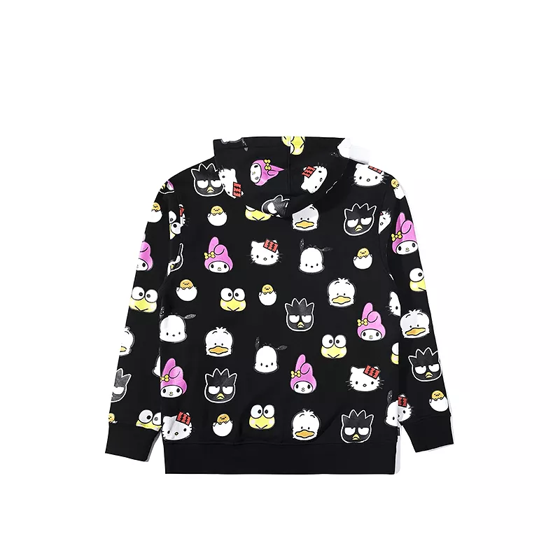 [L20W302015BLK] The Hundreds x Sanrio Heads Oversized Hoodie Black